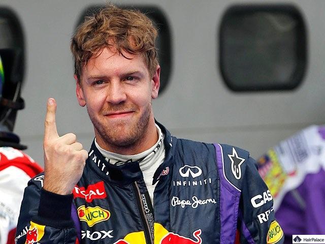 sebastian vettel mit dichtem und gesundem haar