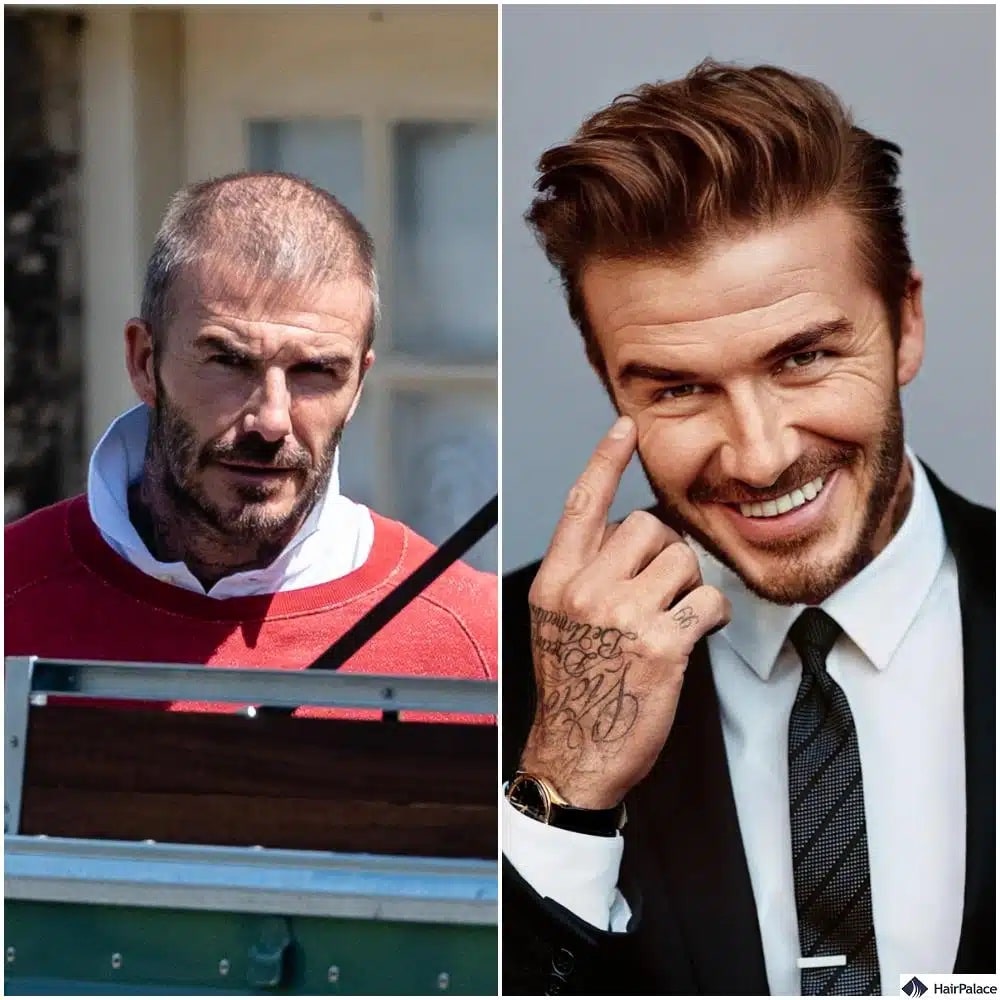 David Beckham Haartransplantation vorher und nachher